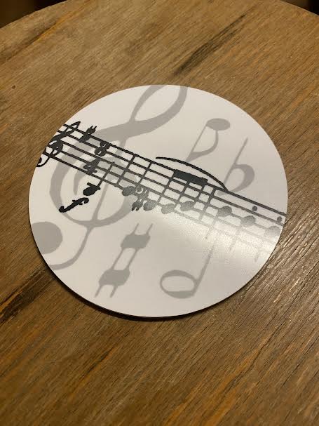 Mugmat Music Notes Grey x2 MG