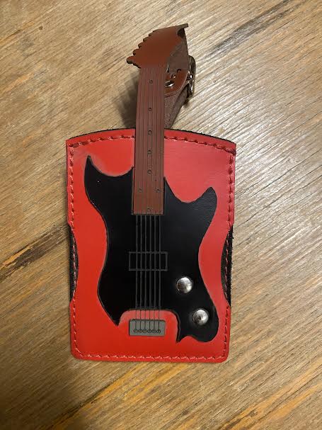 Luggage Tag Leather Electric Guitar Dallaiti