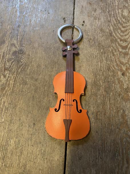Keyring Leather Violin Dallaiti