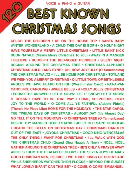 120 Best Known Xmas Songs PVG Alf