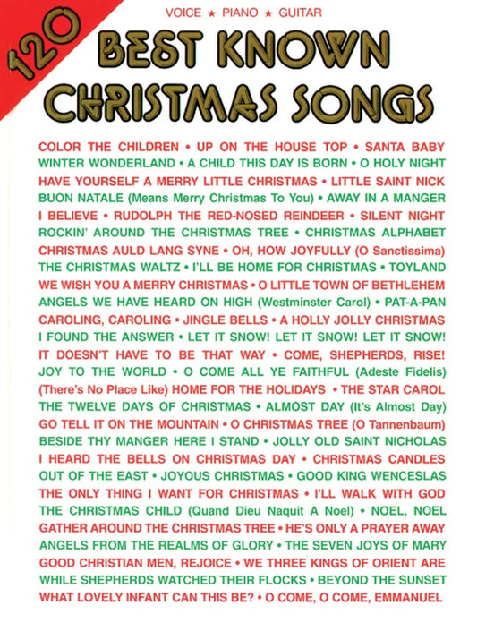 120 Best Known Xmas Songs PVG Alf