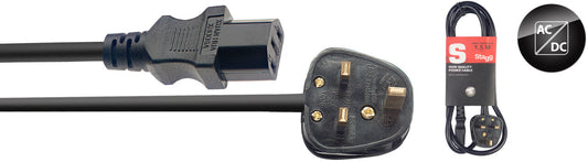 Stagg 3Pin Mains Power Cable 1.5m SPW1