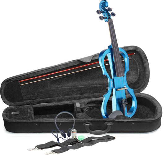 Stagg Electric Violin Metallic Blue EVN-X