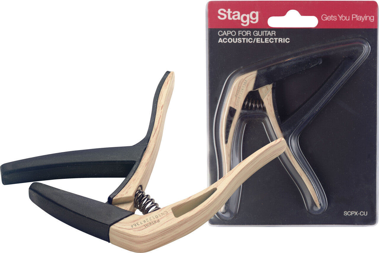 Stagg Curved Trigger Capo SCPX-CU CLWOOD