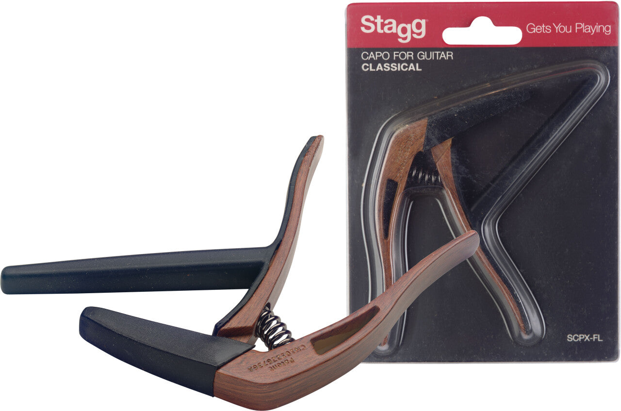 Stagg Flat Trigger Capo SCPX Black