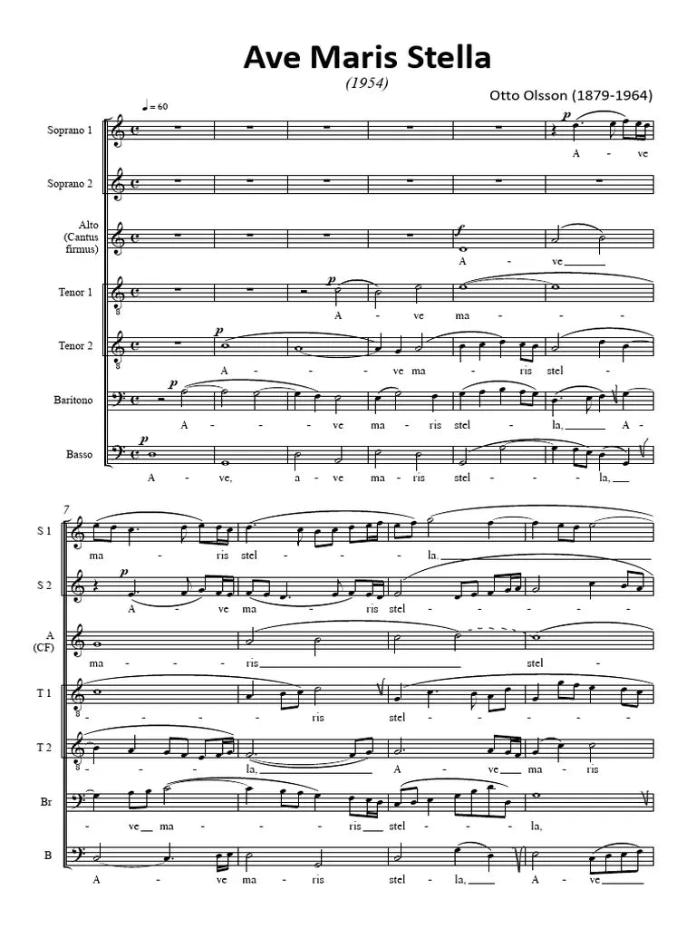 Olsson Ave Maris Stella SATB HL