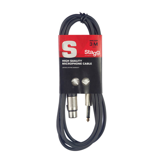 Stagg Mic Cable XLR (F) to Jack (M) 3m(10ft) SMC3XP
