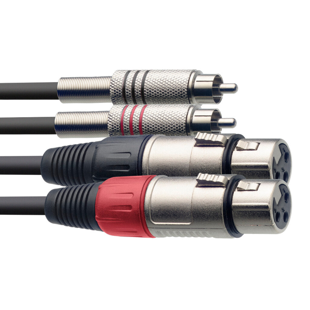 Stagg 3m Twin Cable RCA/XLR F/M