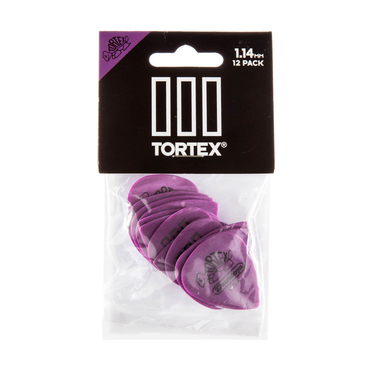 Plectrum Dunlop Tortex TIII 12Pk 1.14mm Purple