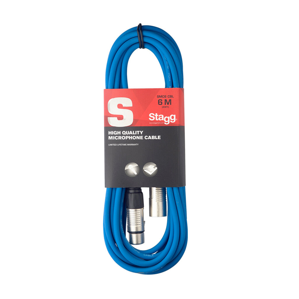 Stagg Mic Cable XLR-XLR 6m/20ft BLUE