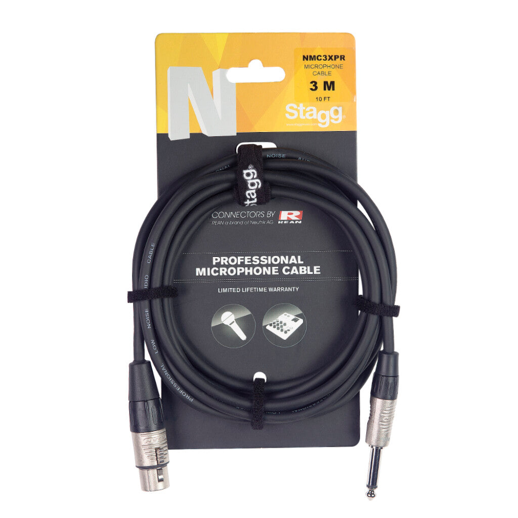 Stagg Mic Cable Female XLR to Mono Jack 10ft NMC3XPR