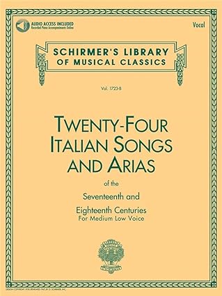 24 Italian Songs&Arias ML Vce Bk+CD GS