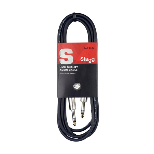 Stagg Audio Cable 1m Jack/Jack Balanced Stereo SAC1PS DL