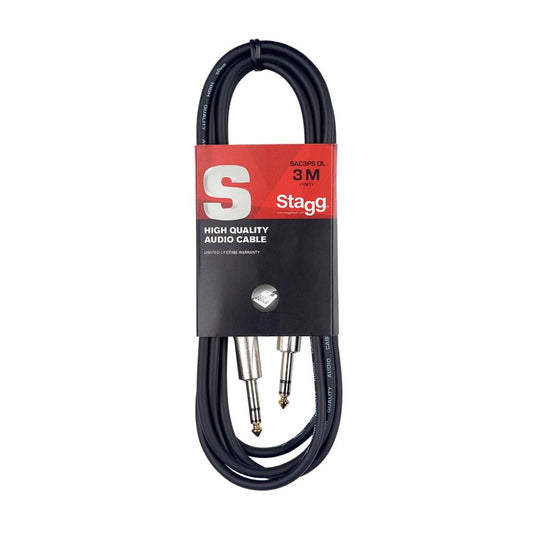 Stagg Audio Cable 3m Jack/Jack Balanced Stereo SAC3PS DL