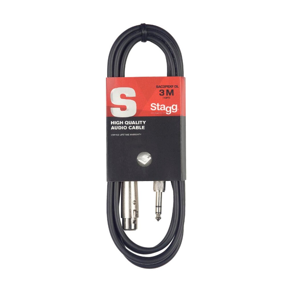Stagg Audio Cable Ster.Plg-XLRf 10ft SA