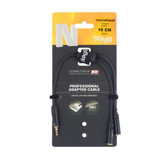 Stagg Prof Adapter Cable .03 ft MPS2MJSR