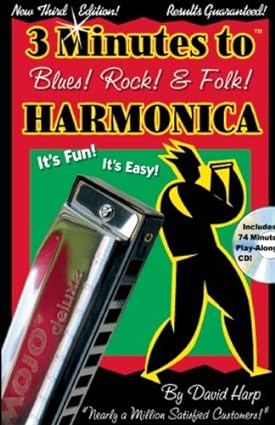 3 Mins Blues Folk Rock Harmonica Bk+CD
