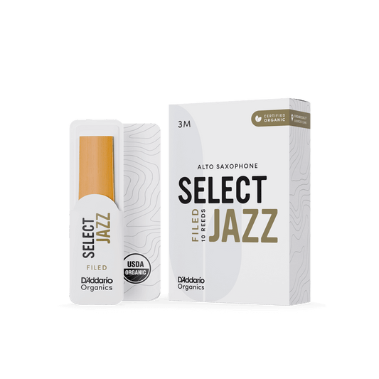 D’Addario Select Jazz Alto Sax Single Reed Strength 3.0 Medium Filed