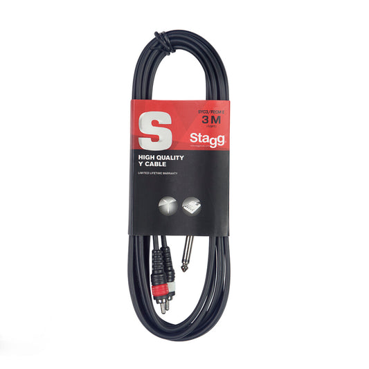 Stagg Y Cable Mono Jack/RCA SYC3/P2CME
