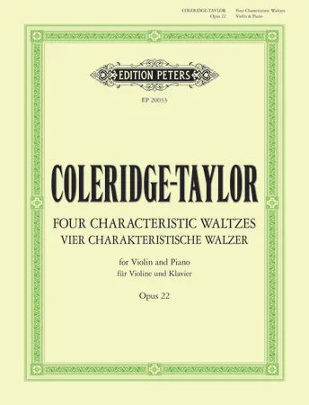 Coleridge-Taylor Four Characteristic Waltzes Vln & Pno