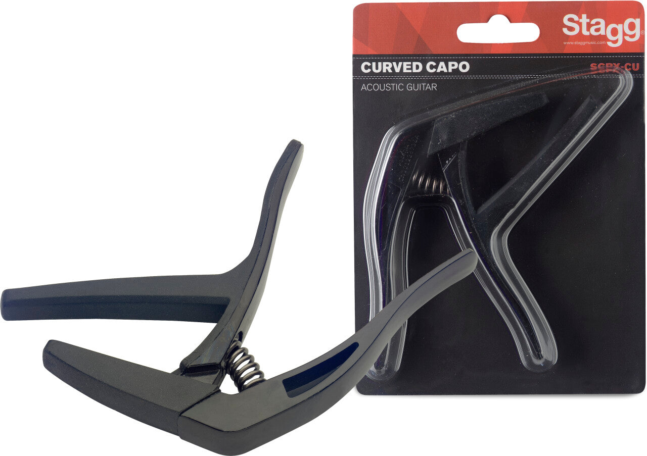 Stagg Curved Trigger Capo SCPX-CU Black