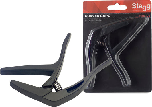 Stagg Curved Trigger Capo SCPX-CU Black