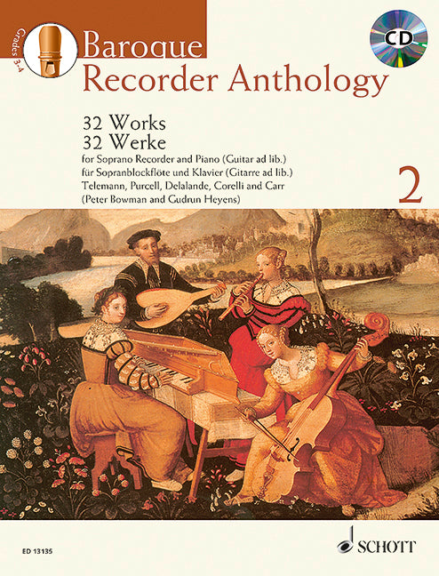 Baroque Recorder Anthology for Soprano Recorder Vol2+CD Gr3-4