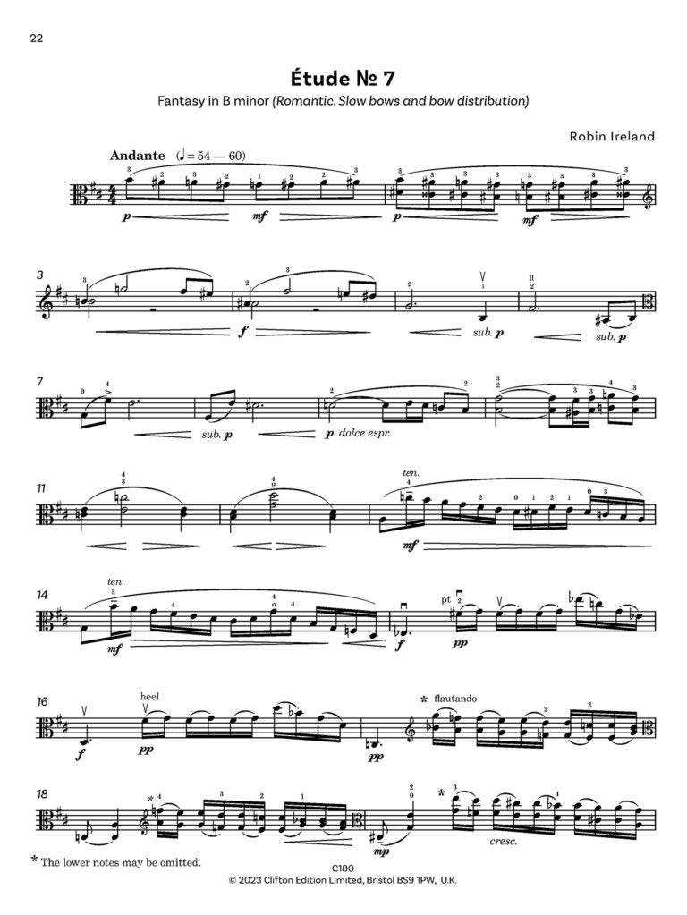 Robin Ireland Concert Etudes Viola C180
