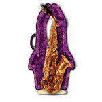 Card 3D saxophone MG