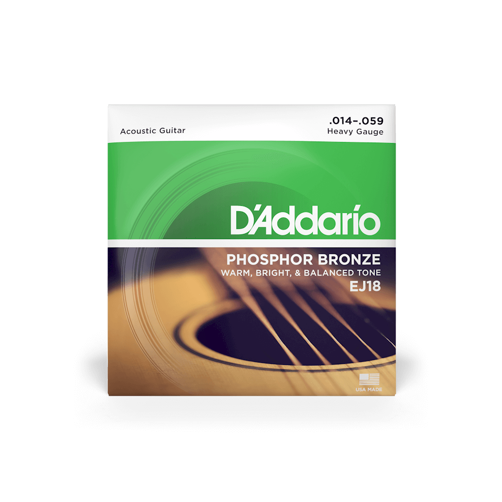 D'Addario EJ18 Phospor Heavy Set Green