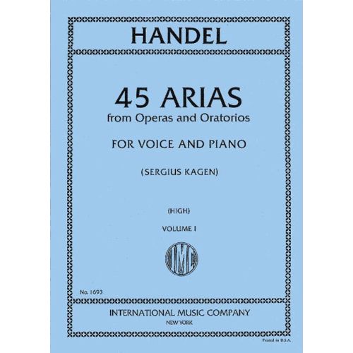 Handel 45 Arias Volume 1 High Voice IMC1693