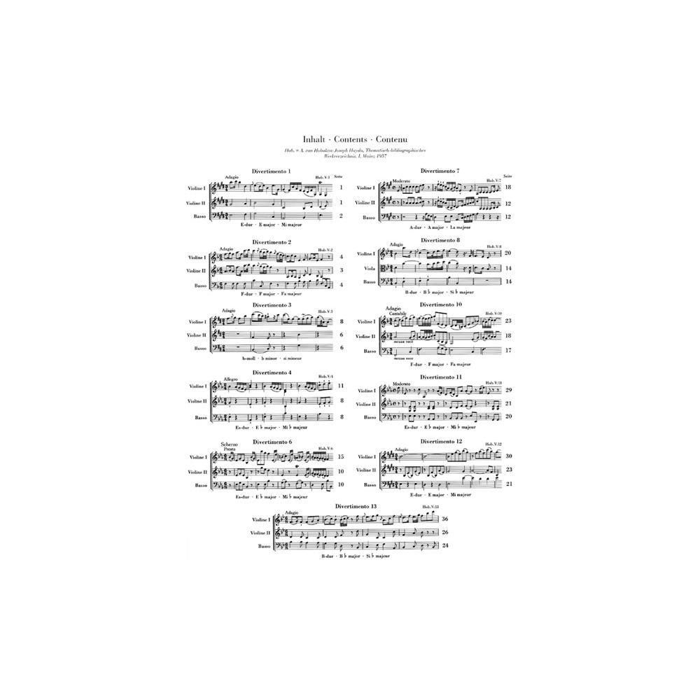 Haydn: String Trios -  Book 1 - Henle - Parts - HN424