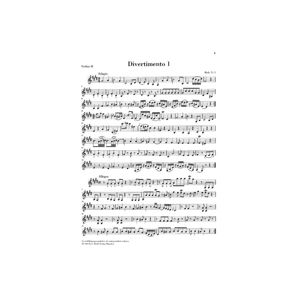 Haydn: String Trios -  Book 1 - Henle - Parts - HN424