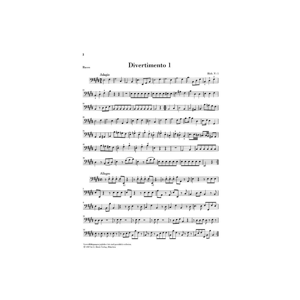 Haydn: String Trios -  Book 1 - Henle - Parts - HN424