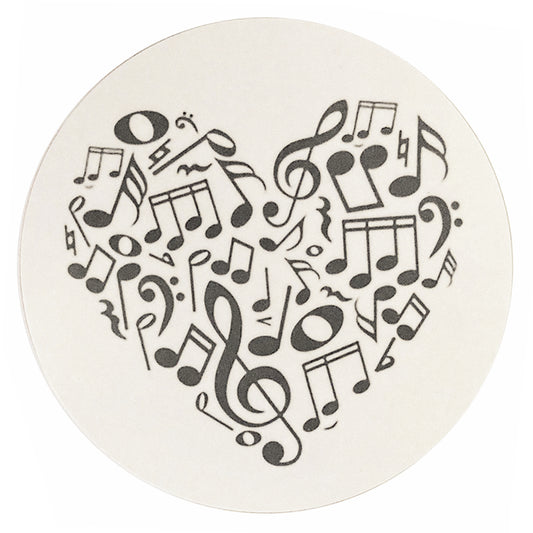 Heart of notes mug mats