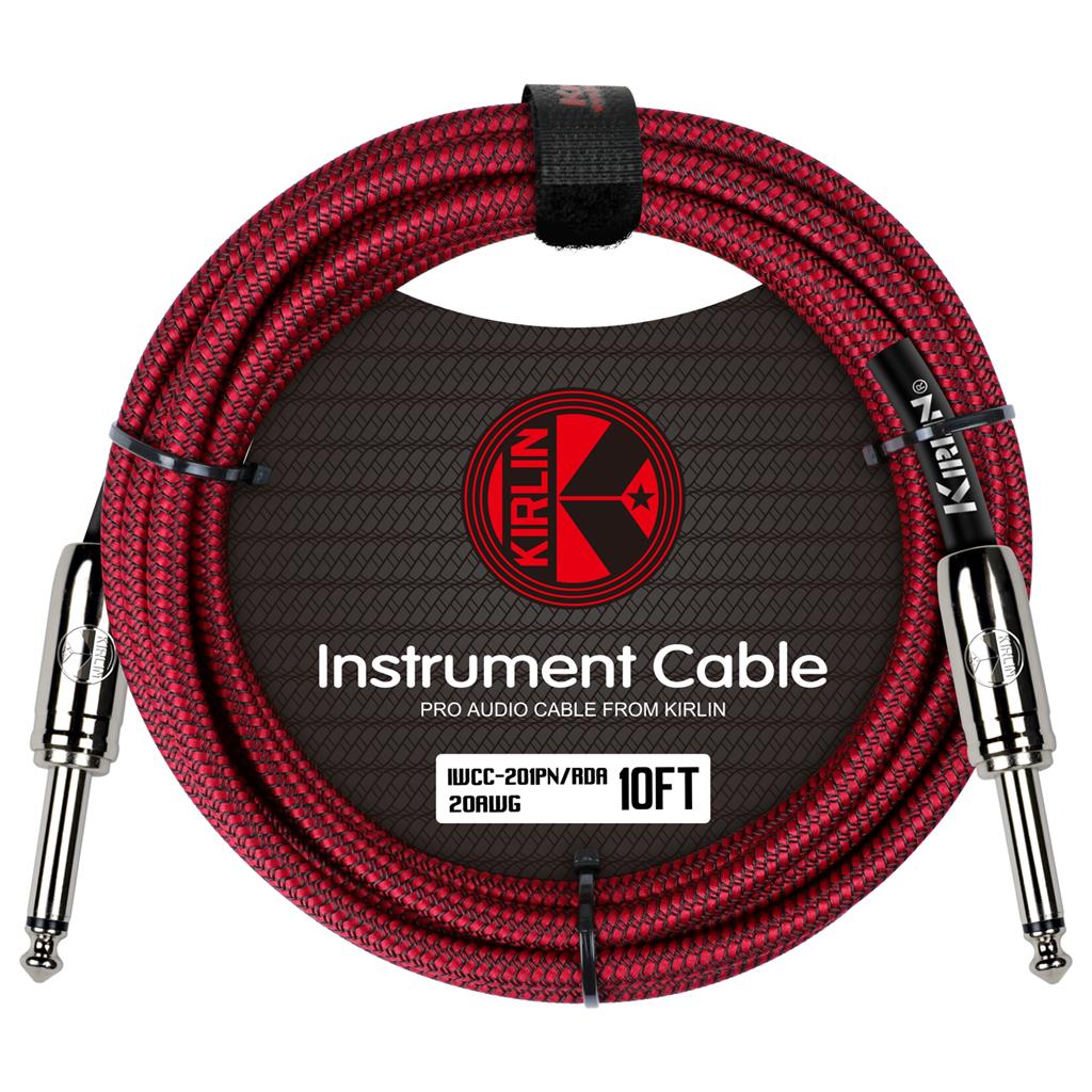 Kirlin Fabric 10ft Straight Red Cable