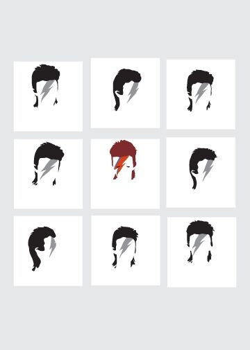 Card Pop Art Bowie Contact Sheet