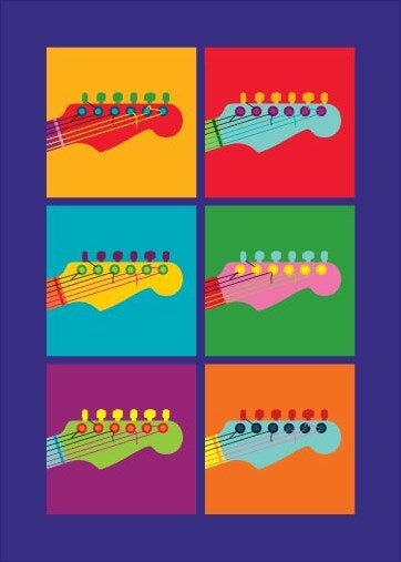 Card Pop Art Guitar PM169