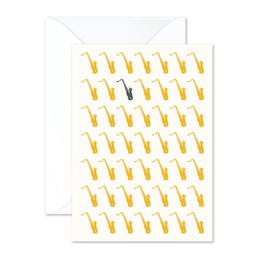 Card Vintage Saxopone
