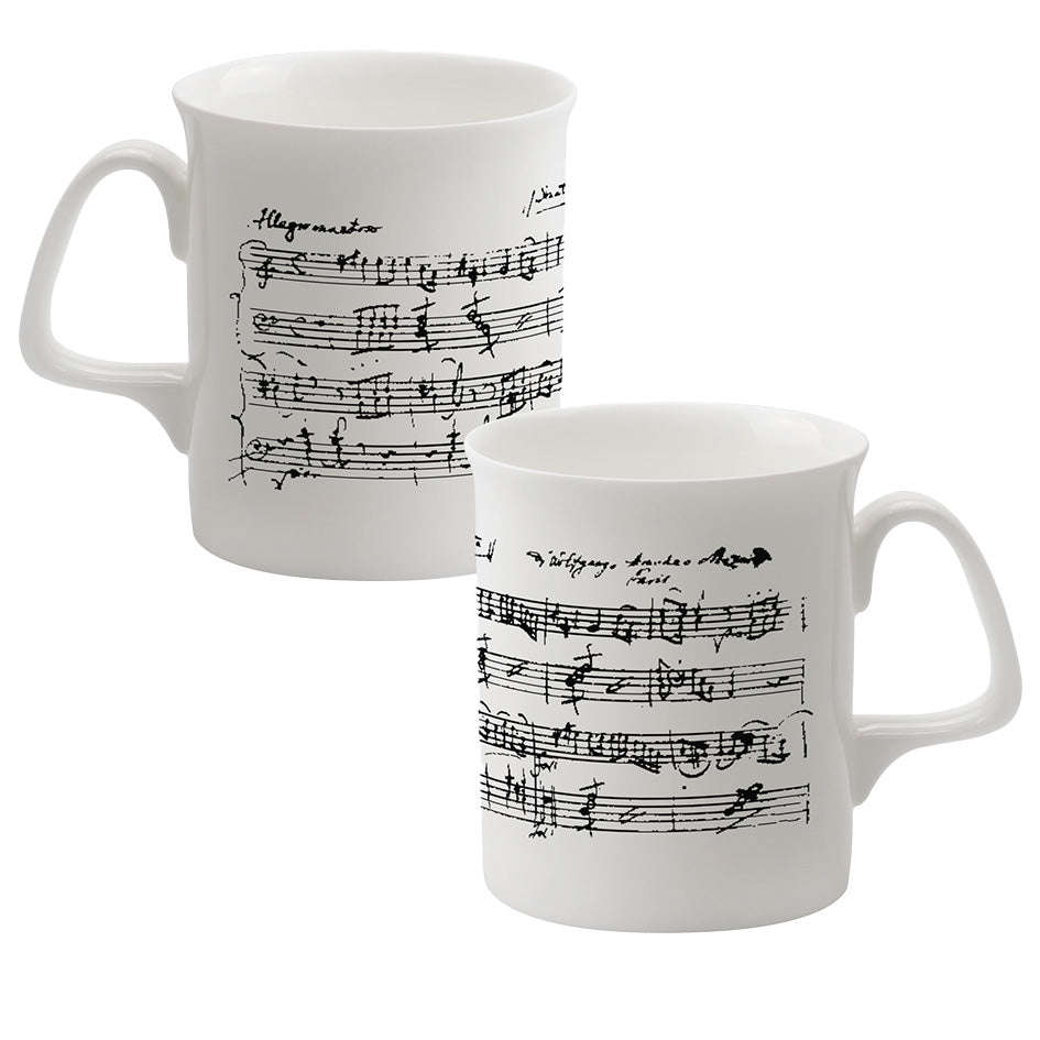 Mug White Mozart Manuscript MG