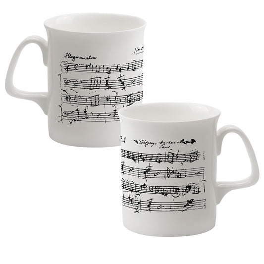 Mug White Mozart Manuscript MG
