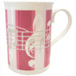 Mug Bone China Pink Music Note