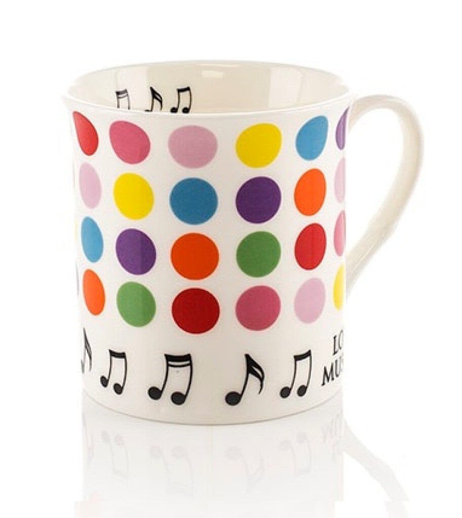 Mug Love Music Rainbow Spots