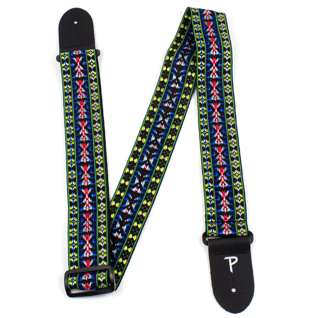 Perris Guitar Strap: Retro Hootenanny - Blue/Yellow/Red