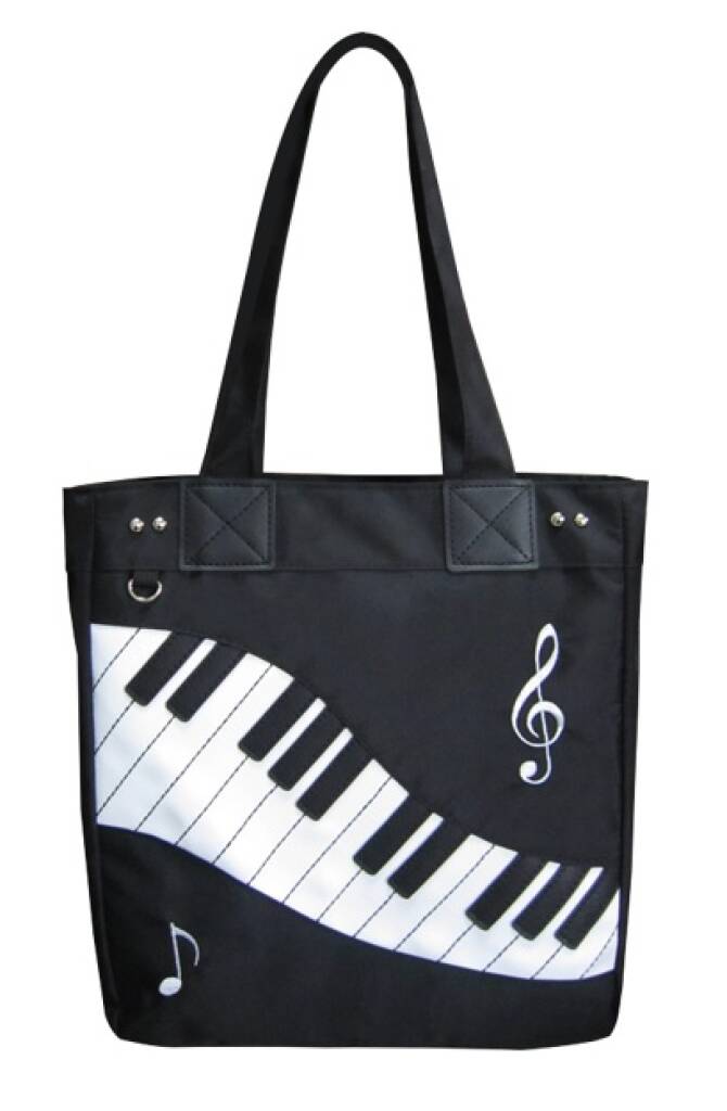 Piano Keyboard Tote Bag Black HL