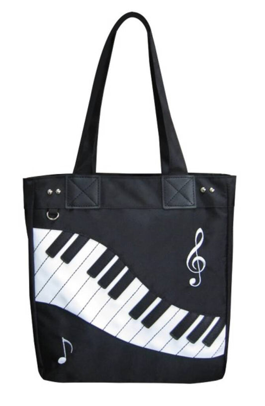Piano Keyboard Tote Bag Black HL