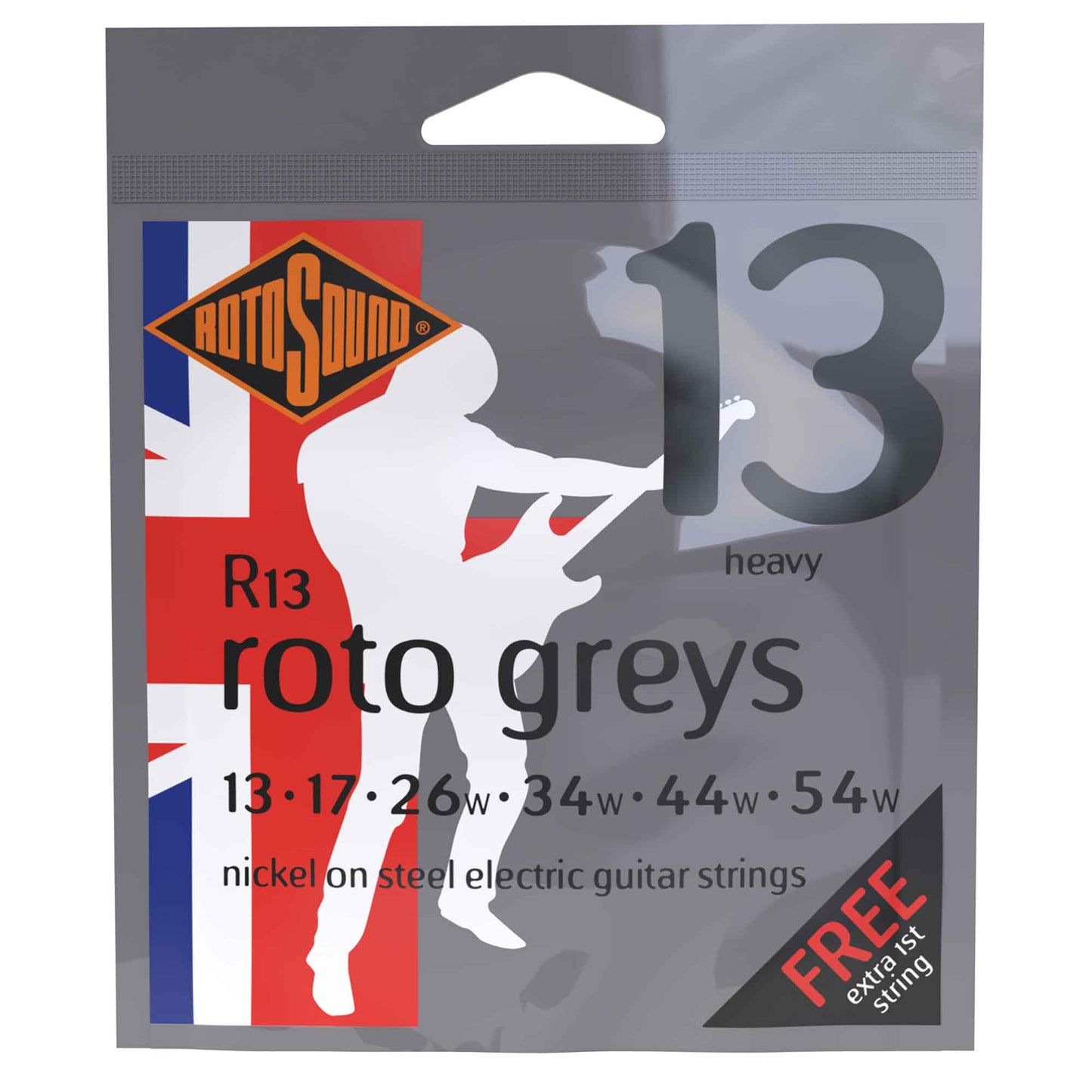 Rotosound Grey Set Heavy 13-54