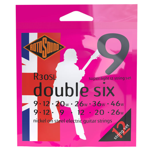 Rotosound Pink 12 String Set 9 R30SL