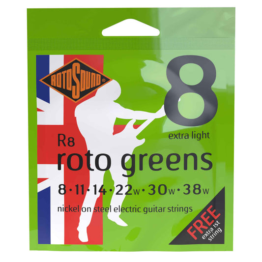 Rotosound Green Set Extra Light 8-38