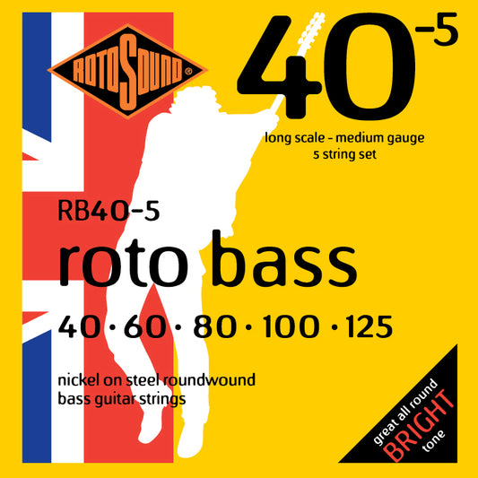 Rotosound Bass Gtr Strings RB40-5 5 Str